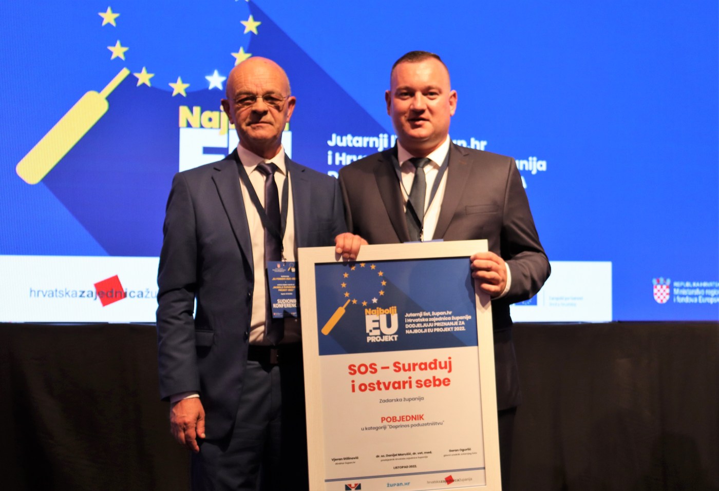 PRIZNANJE ZA PROJEKT AGENCIJE ZADRA NOVA I ZADARSKE ŽUPANIJE: Projekt „SOS – surađuj i ostvari sebe“ proglašen najboljim EU projektom