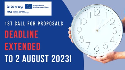 Interreg Hrvatska-BiH-Crna Gora 2021.-2027. (1. Poziv): Produljen rok za dostavu projektnih prijedloga do 2. kolovoza